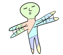 Stained glass Man sticker #9439291