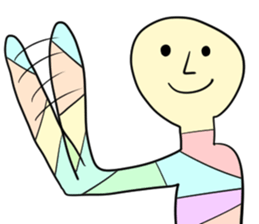 Stained glass Man sticker #9439303