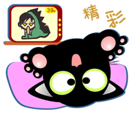 Black cat family sticker #9439800