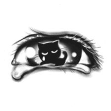 Black cat family sticker #9439811