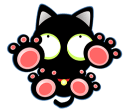 Black cat family sticker #9439821