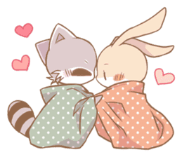 Love!Raccoons&Rabbit3 sticker #9440027