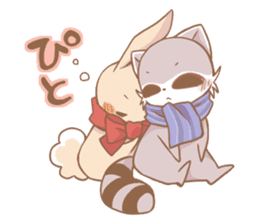 Love!Raccoons&Rabbit3 sticker #9440035