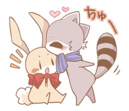 Love!Raccoons&Rabbit3 sticker #9440042