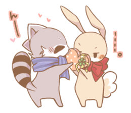 Love!Raccoons&Rabbit3 sticker #9440063