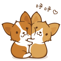 Corgi Dog KaKa - Good Friends