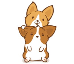 Corgi Dog KaKa - Good Friends sticker #9440547