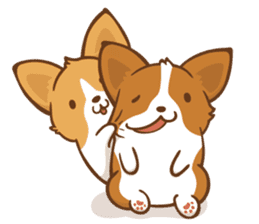 Corgi Dog KaKa - Good Friends sticker #9440548
