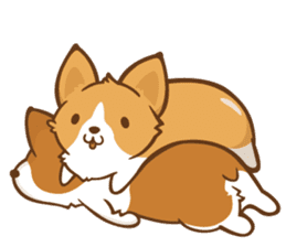 Corgi Dog KaKa - Good Friends sticker #9440549