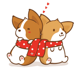Corgi Dog KaKa - Good Friends sticker #9440580