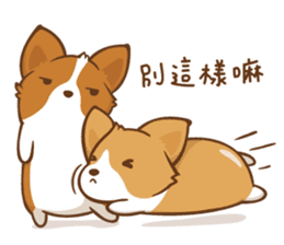 Corgi Dog KaKa - Good Friends sticker #9440581