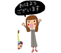 The girl who likes a daughter pouch sticker #9441024