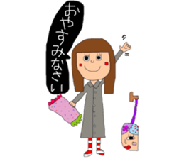 The girl who likes a daughter pouch sticker #9441025