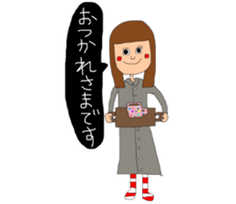 The girl who likes a daughter pouch sticker #9441026