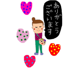 The girl who likes a daughter pouch sticker #9441027