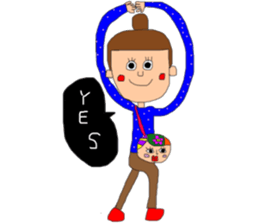 The girl who likes a daughter pouch sticker #9441040