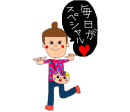 The girl who likes a daughter pouch sticker #9441063