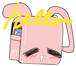 School bag rabbit sticker #9441740