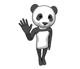 Gesture giant panda sticker #9442480
