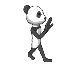 Gesture giant panda sticker #9442481