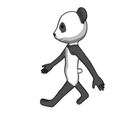 Gesture giant panda sticker #9442482
