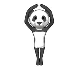 Gesture giant panda sticker #9442484