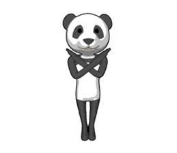Gesture giant panda sticker #9442485