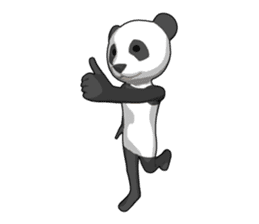 Gesture giant panda sticker #9442486