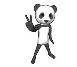 Gesture giant panda sticker #9442487