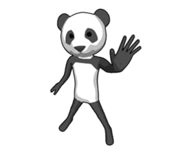 Gesture giant panda sticker #9442488