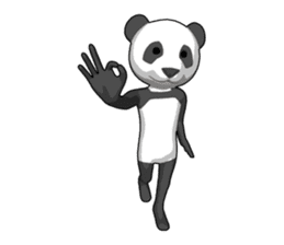 Gesture giant panda sticker #9442489