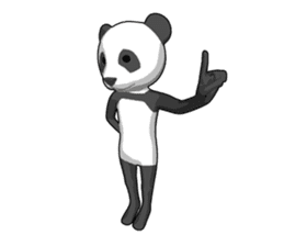 Gesture giant panda sticker #9442490