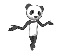 Gesture giant panda sticker #9442491