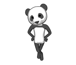 Gesture giant panda sticker #9442492