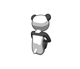 Gesture giant panda sticker #9442495