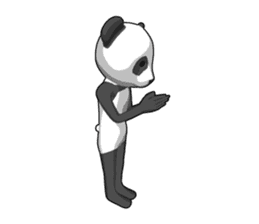 Gesture giant panda sticker #9442496