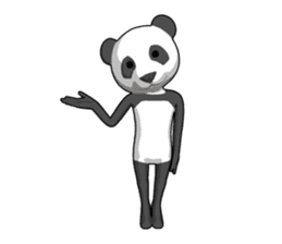 Gesture giant panda sticker #9442497