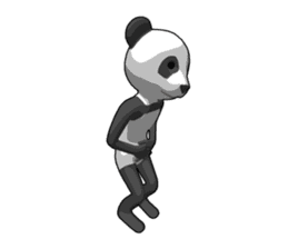 Gesture giant panda sticker #9442498