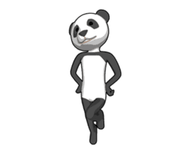 Gesture giant panda sticker #9442499