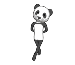 Gesture giant panda sticker #9442500