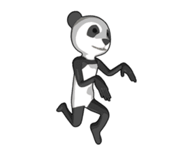 Gesture giant panda sticker #9442503