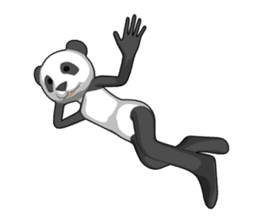 Gesture giant panda sticker #9442504