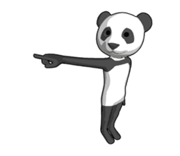 Gesture giant panda sticker #9442505
