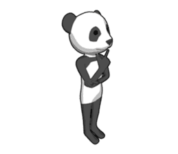 Gesture giant panda sticker #9442506