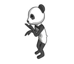 Gesture giant panda sticker #9442507