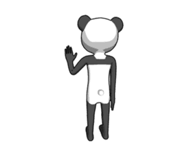 Gesture giant panda sticker #9442509