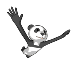 Gesture giant panda sticker #9442510