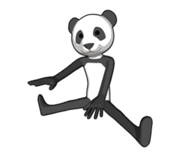 Gesture giant panda sticker #9442512