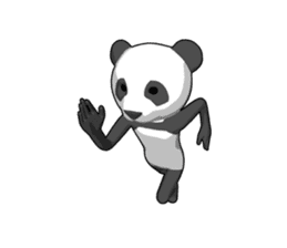 Gesture giant panda sticker #9442513