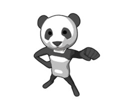 Gesture giant panda sticker #9442514